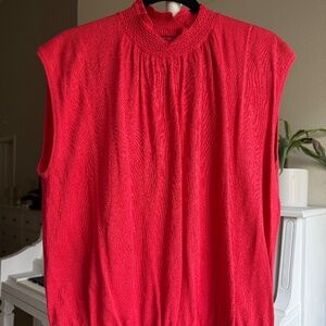 Elegant Red Sleeveless Sweater